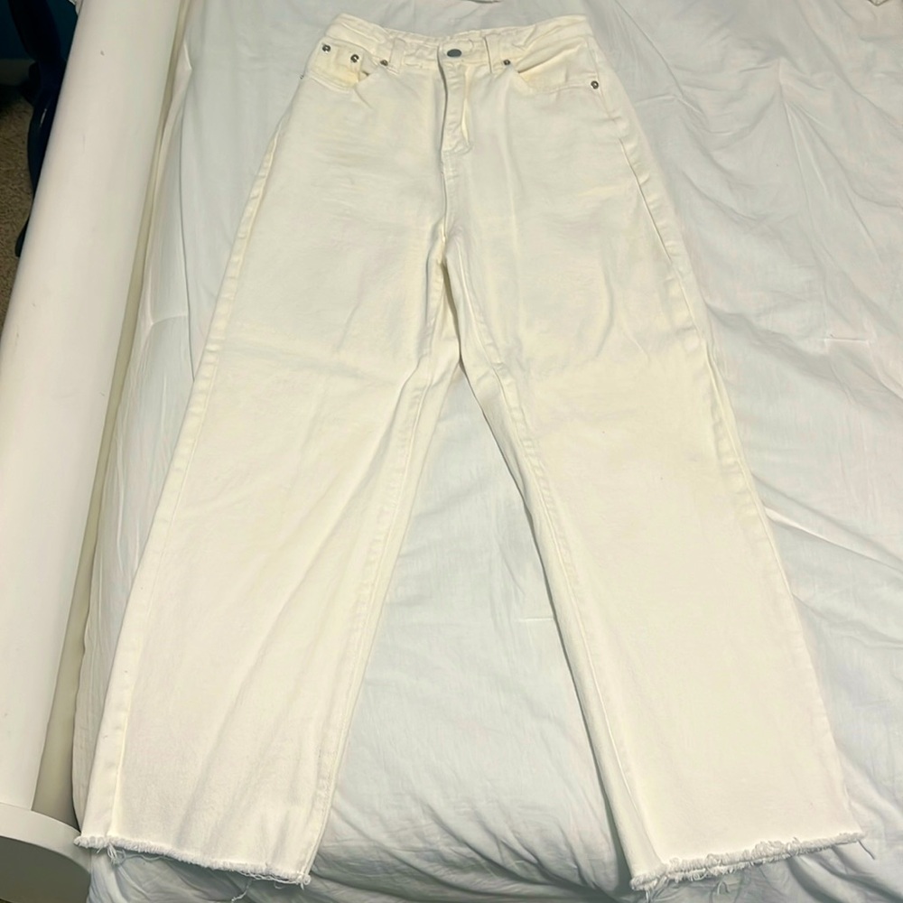 White Straight Jeans